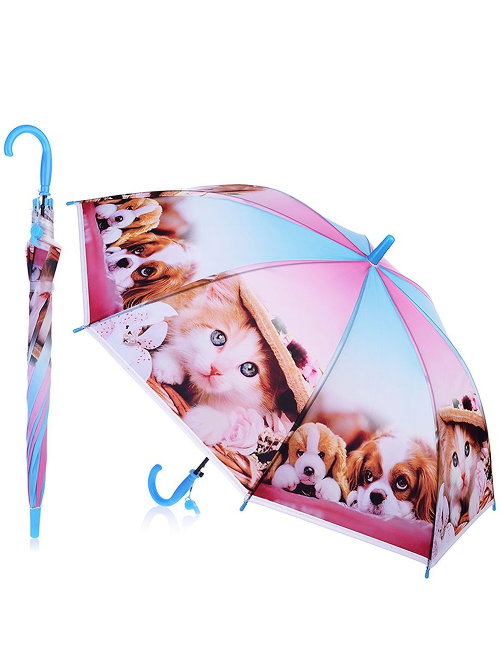 Зонт детский с рисунком Кошечки и собачки