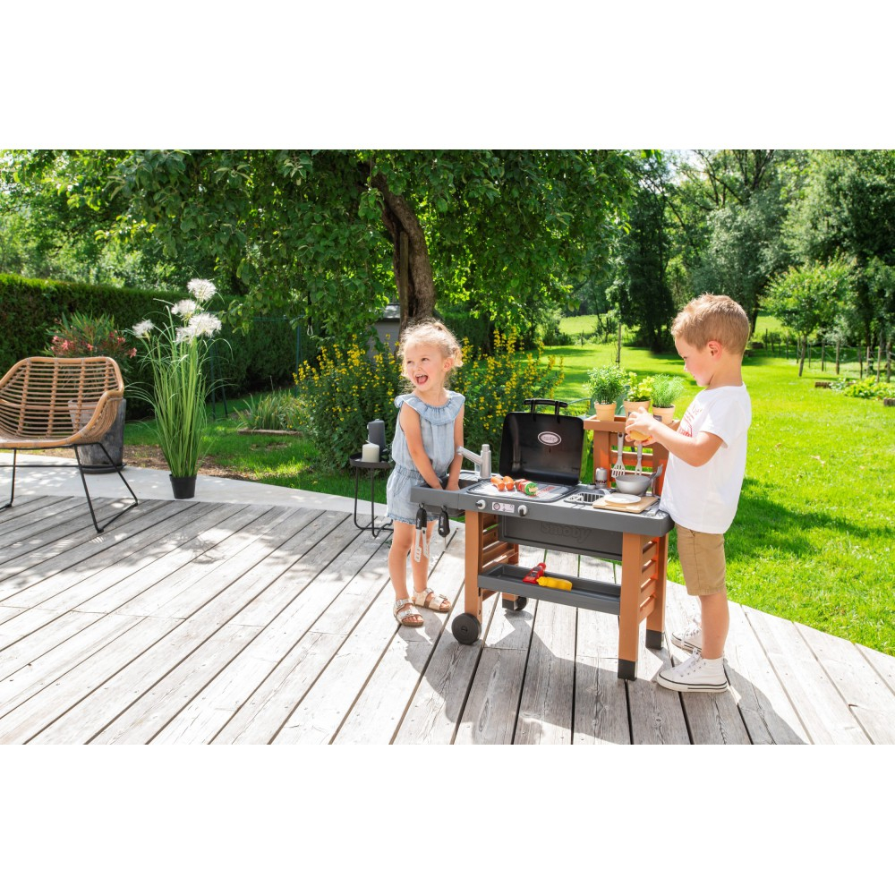 Детская садовая кухня Smoby 312004 с регулировкой высоты и 43 аксессуарами от 3 лет — фото 11
