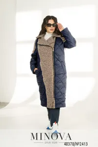 Куртка 2413-синий-персик Minova