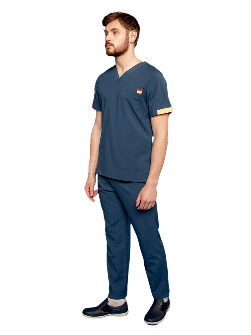 Брюки медицинские женские Pulse R122 с эластичным поясом, коралловый, 50