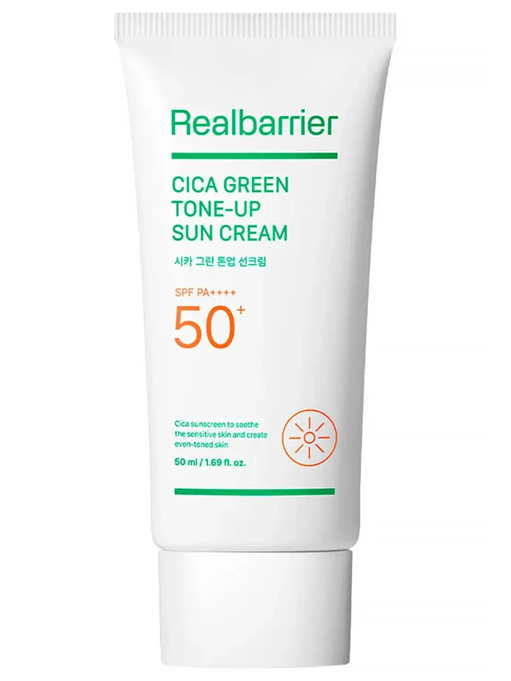 Real Barrier Успокаивающий солнцезащитный крем SPF50 Cica Green Tone-Up Sun Cream 50 мл