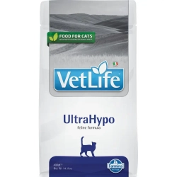 Farmina vet life cat ultrahypo сухой корм для взрослых кошек при пищевой аллергии - 400 г