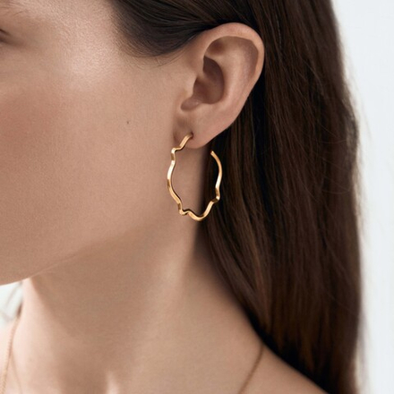 Серьги TETRA позолота