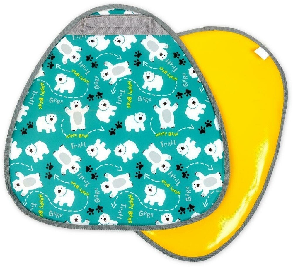 Ледянка мягкая грушевидная 525*500мм "Мишки", изумруд