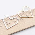 Подвеска Сердце, цвет серебро (родий), размер 22*22 мм, цена за 1 шт