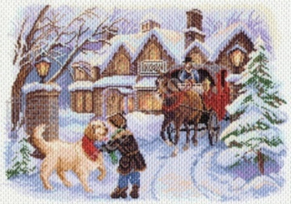 "Рождественские каникулы"-1570 канва с рисунком