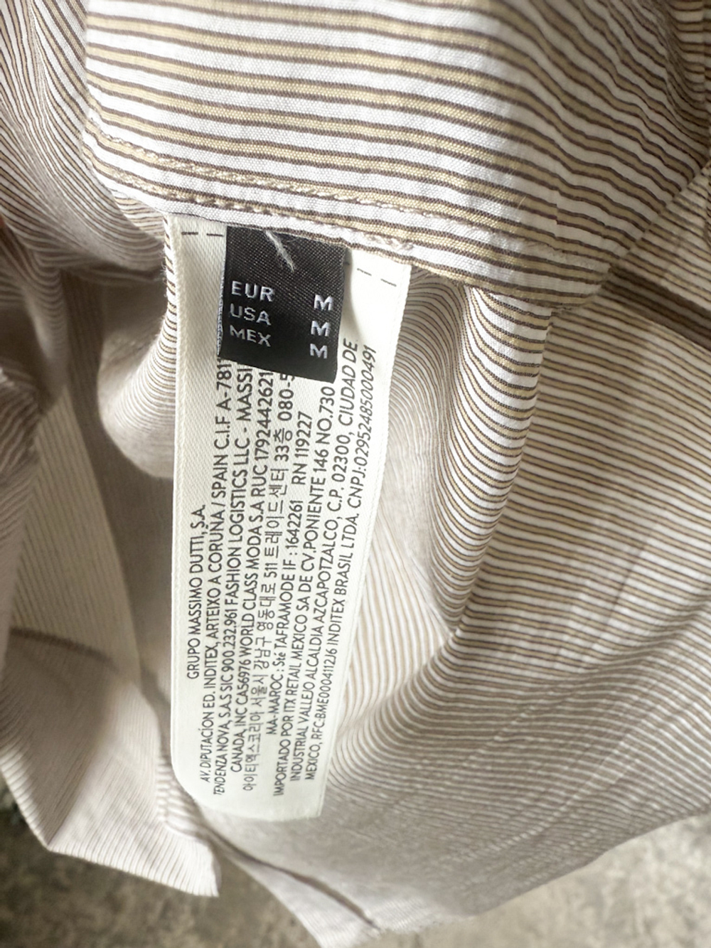 Хлопковая рубашка Massimo Dutti, М