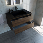 Тумба под раковину Vincea Luka 800 подвесная, 2 выкатных ящика soft-close, С.Oak