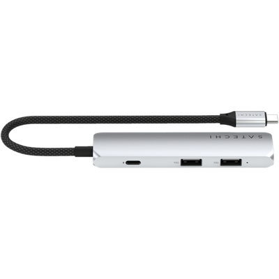 SATECHI 4-in-1 USB-C Slim Multiport Adapter 4K (Silver)