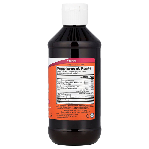 NOW Foods, жидкий витамин B12, 237 мл (8 жидк. унций)