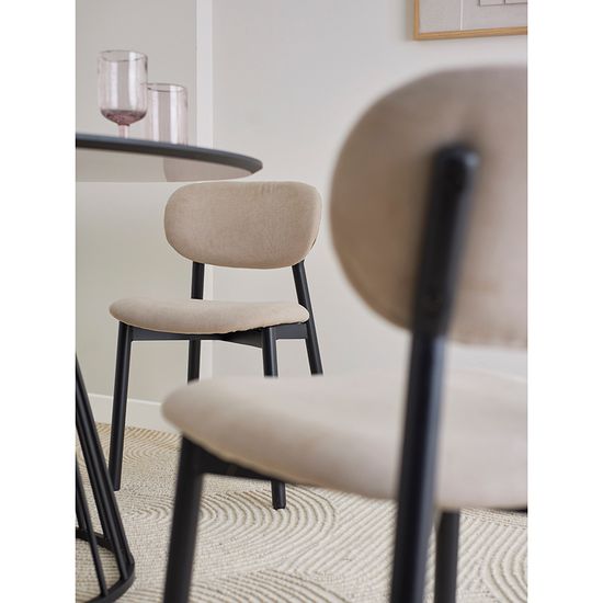 Стул round, рогожка, ванильный