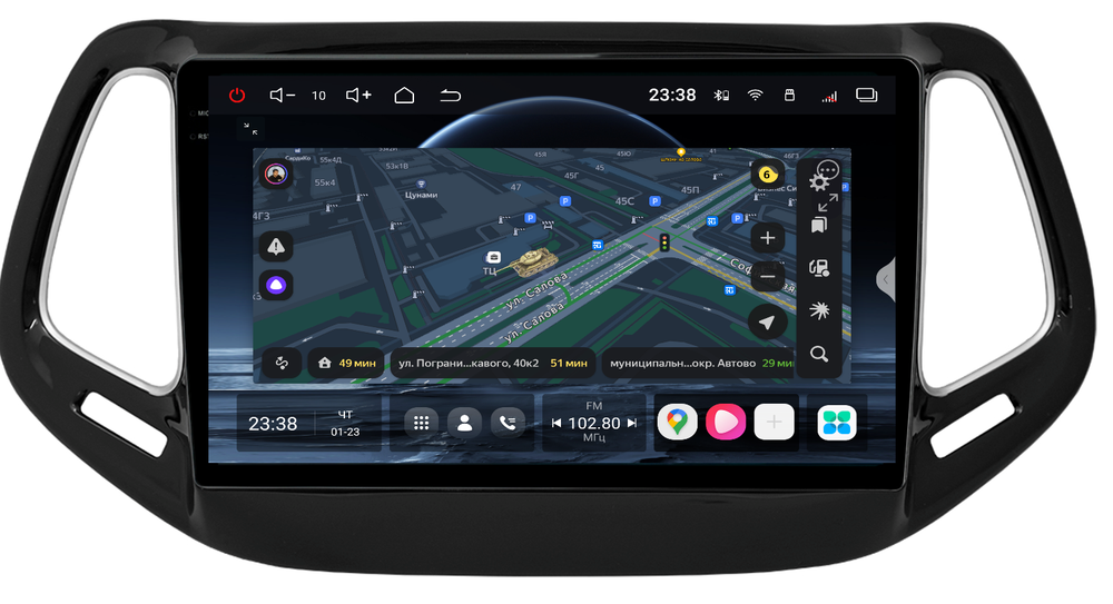 Магнитола для Jeep Compass 2016+ - Redpower 85315 PRO/PROmax ТОП звук, 2K QLED, Android 14, CarPlay, 4G SIM-слот