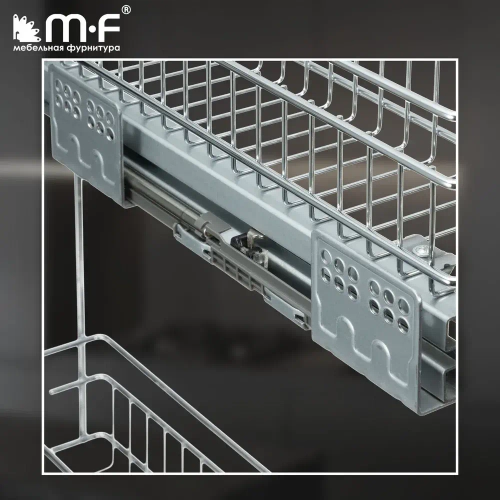 Бутылочница в нижнюю базу 150 мм с доводчиком, левая