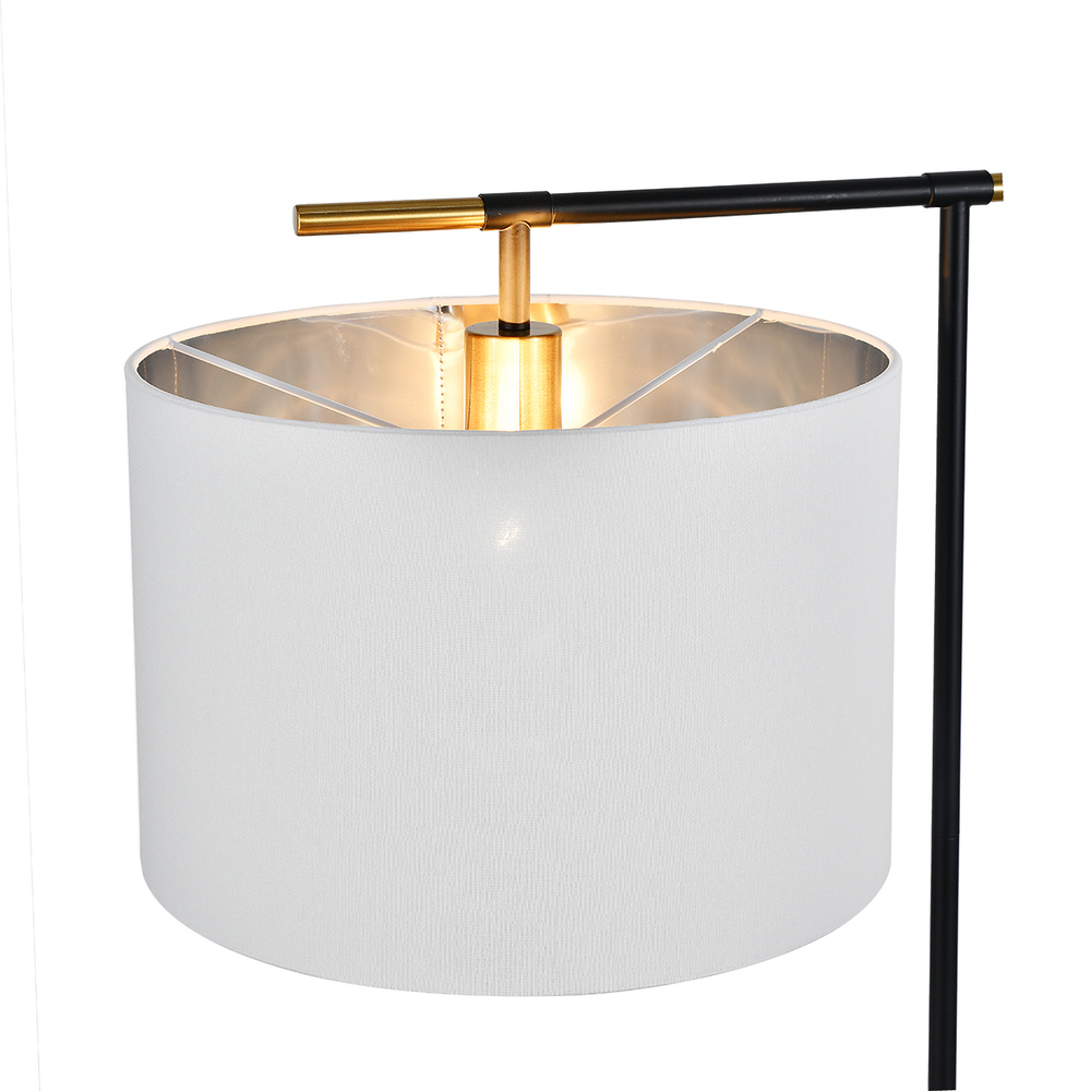 Настольный светильник 1x60Вт E27, металл/ткань, чёрный