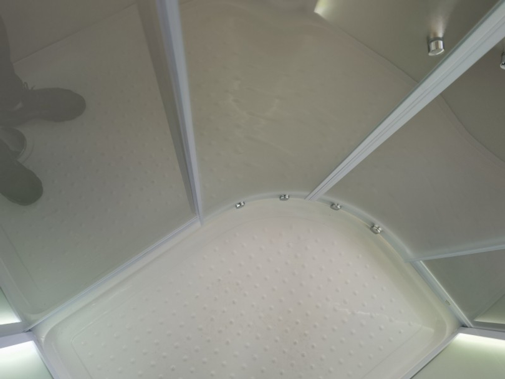 Душевая кабина Esbano (Эсбано) ES-L115CR R, с низким поддоном, с электрикой и LED освещением, 115х85х210