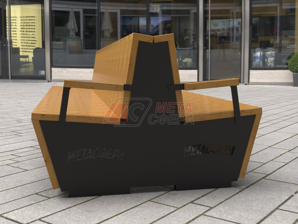 Скамейка двойная Канада 04