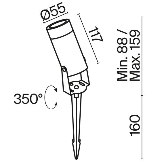 Ландшафтный светодиодный светильник Maytoni Bern O050FL-L5GF3K