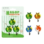 Набор крючков Яблочки 3шт, Самоклеющиеся, PY27-149