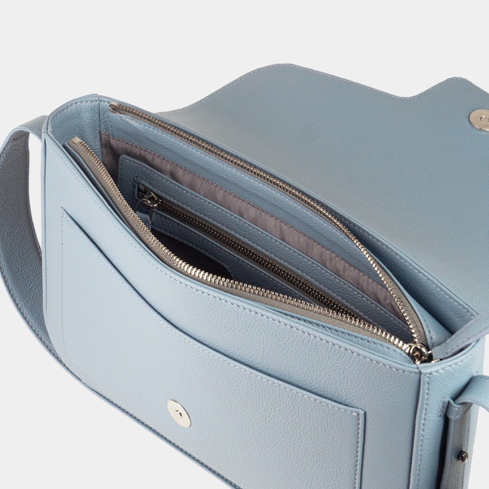 Сумка Universel из кожи теленка, голубого цвета