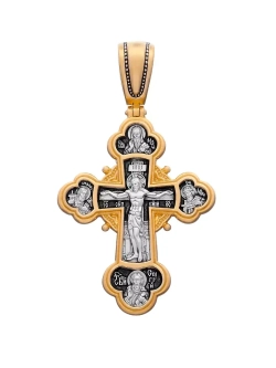 Крест из серебра/Позолота/Архангел Михаил