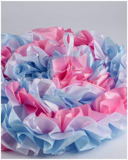 Лента на капот галочка атлас цвет: персик (ширина 19см) №548.224