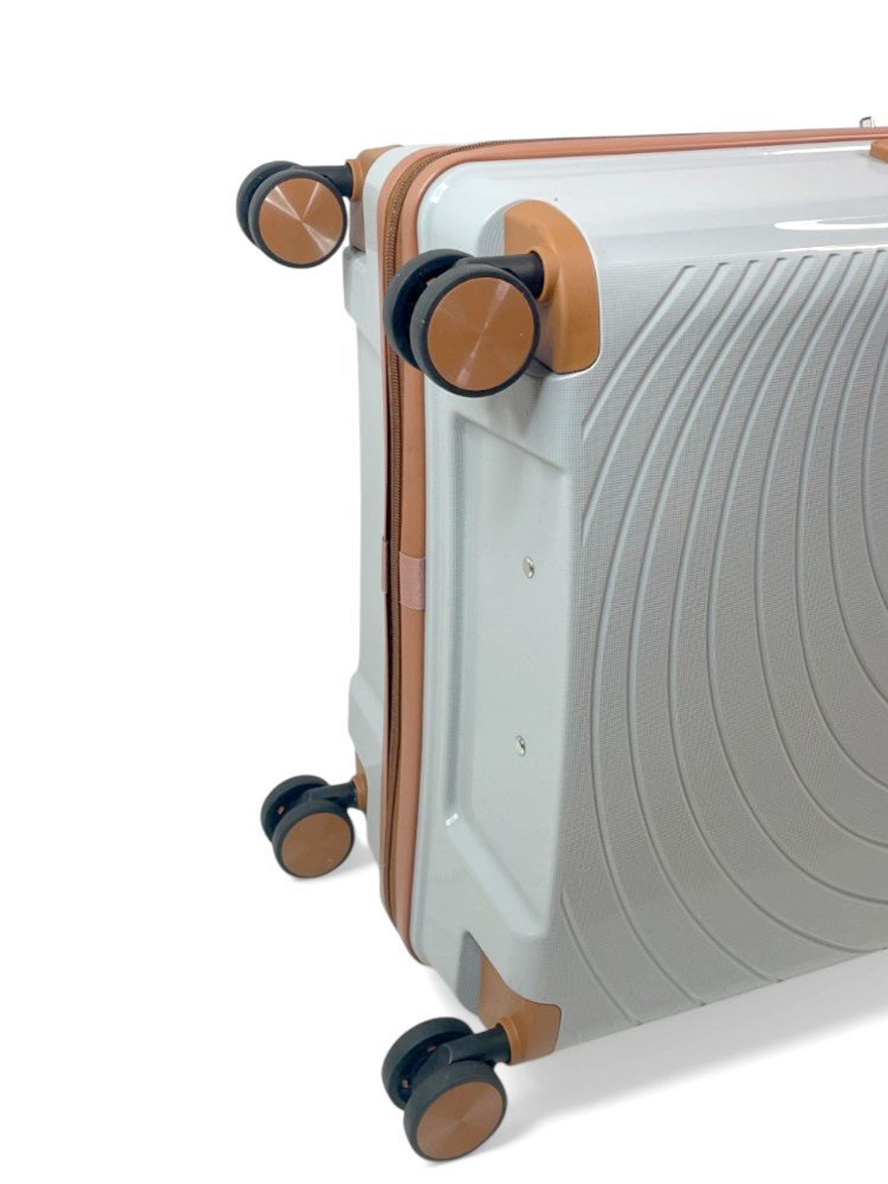 Большой чемодан Bon-Voyage PP Wave, Светло-серый, L