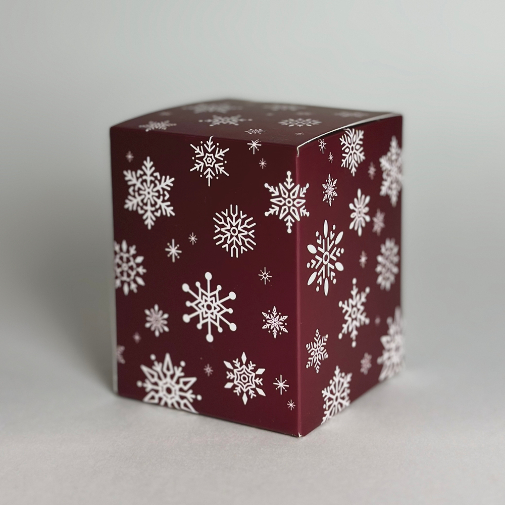 Коробка самосборная новогодняя 9,5х7,5х7,5см