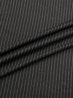 Трикотаж шерсть с хлопком Dondi double face серый/серый в полоску