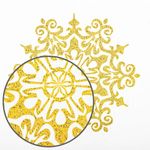 Украшение для окон и стекла ЗОЛОТАЯ СКАЗКА "Золотистые снежинки 4", 30х38 см, ПВХ, 591190