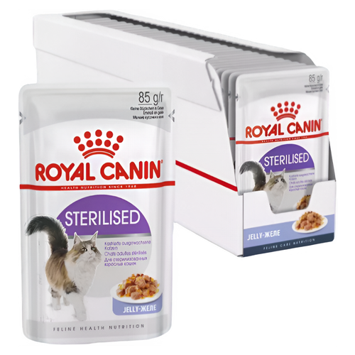 Royal Canin корм консервированный для взрослых кошек кусочки в желе стерилизованные