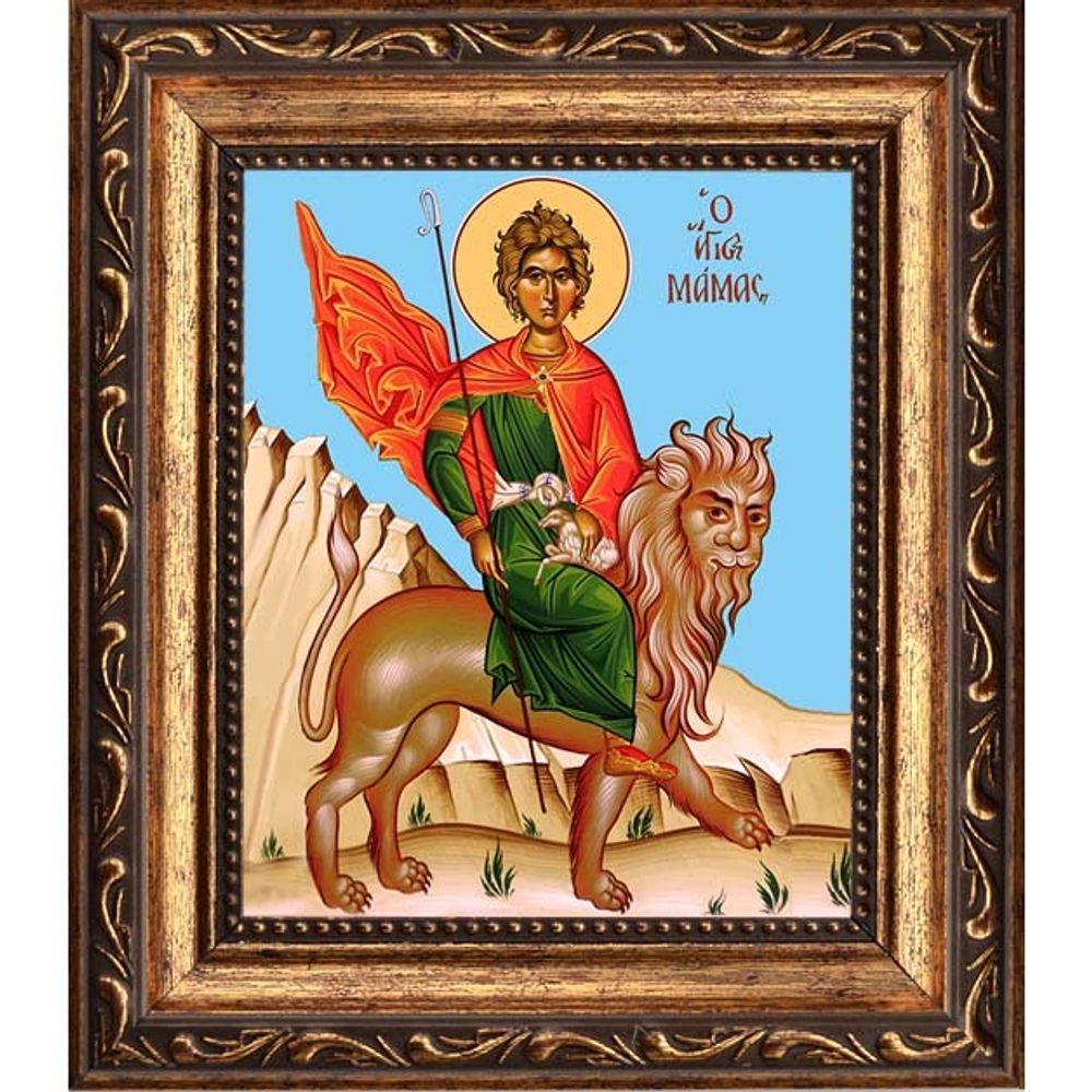 Мамант Кесарийский (Каппадокийский) мученик. Икона на холсте.