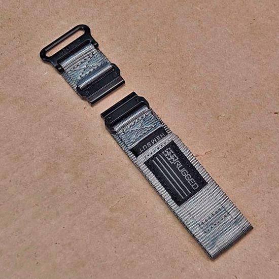 Нейлоновый ремешок Hemsut Rugged 26 мм для Garmin Fenix 7x 6x 5x, Tactix 7 Delta, Enduro 2, Instinct 2X быстросъемный (Серый)