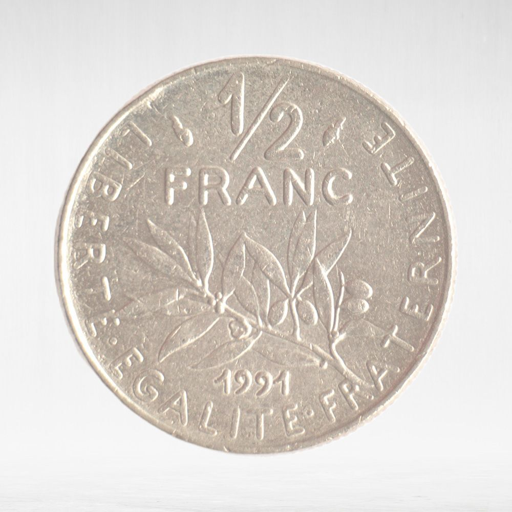 France, ½ Franc 1991 - Signature "O. Roty", VF