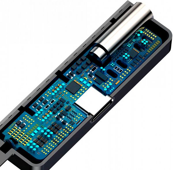 Аудио-переходник Baseus L53 Type-C Male to Type-C and 3.5 mm Female Adapter (с разъемом для зарядки) CATL53-01 Черный