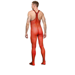 Красный мужской кэтсьюит-сетка (Размер: L-XL) (Цвет: красный)