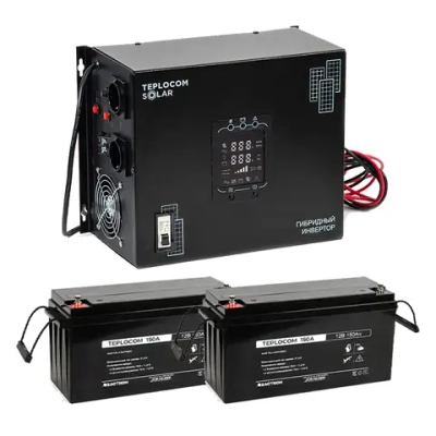 TEPLOCOM Solar 1500, 150Ач источник бесперебойного питания и 2 акб, 12382