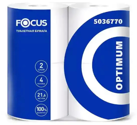 Туалетная бумага "Focus Optimum" Артикул 5036770, 2-сл, 22м.
