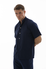 Костюм халат мужской Classic, поло и прямые брюки