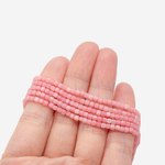 Опал розовый натуральный, кубик, 2,6мм, микроогранка