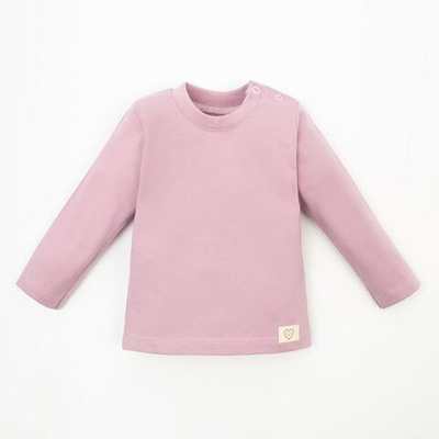 Лонгслив для девочек "Basic line" р-р 74-80 см, розовый 9235875 (Крошка Я)