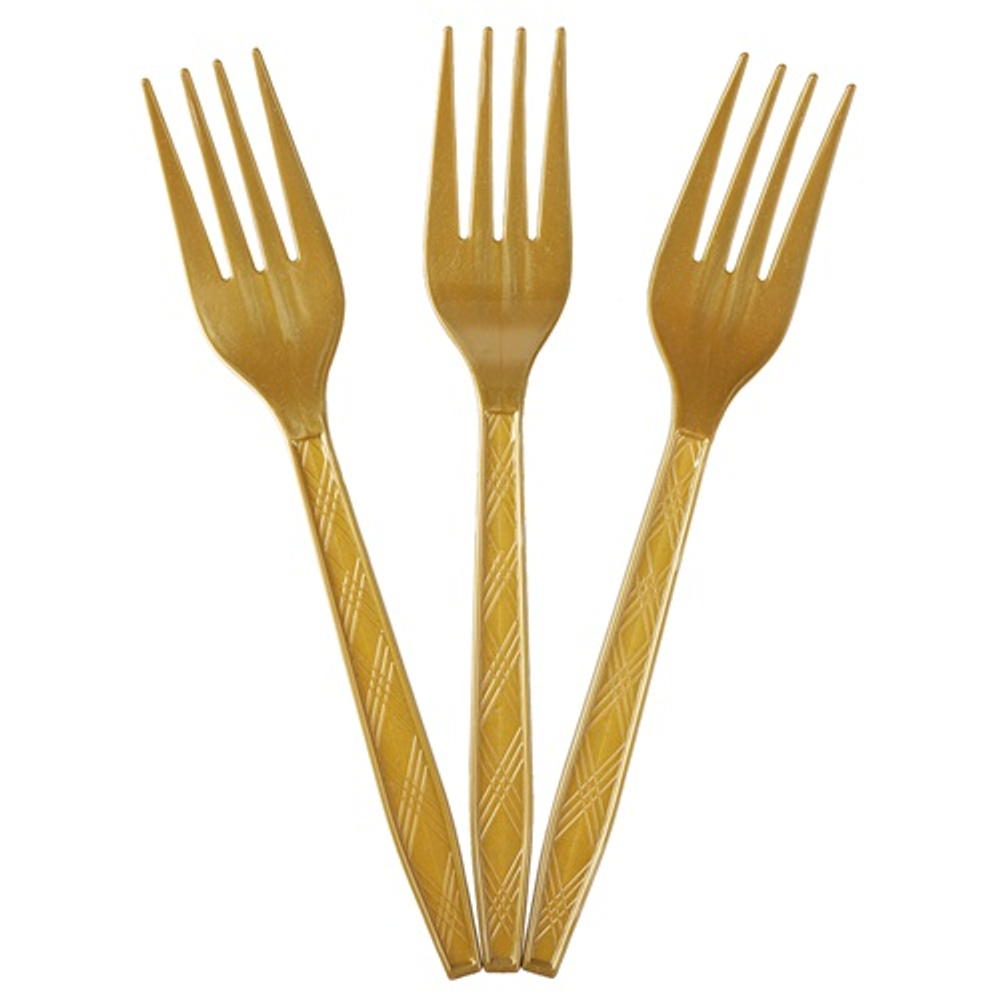 Вилки Золото, 15 см, 10 шт. в упак.