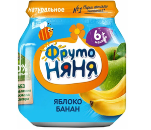ПЮРЕ ФРУТОНЯНЯ ЯБЛОКО БАНАН 100ГР