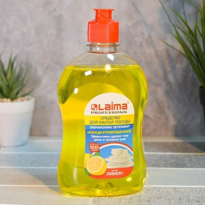 Средство для мытья посуды 500мл концентрат "Лимон" Laima Professional