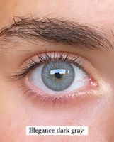 Темно Серые линзы c окантовкой на 12 мес. Marquise elegance dark gray/Цветные темно серые линзы для темных и светлых глаз