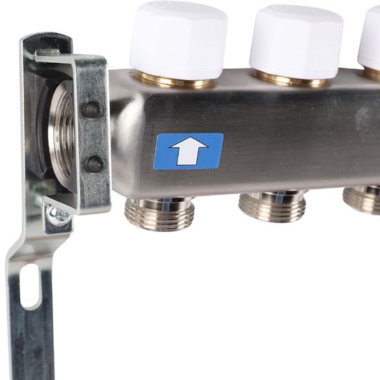 Коллектор Rommer 1"x3/4" на 11 контуров с расходомерами и запорными клапанами RMS-1201-000011