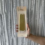 Свечи Спирали, Золото, Металлик, 0,6*14 + 2 см, 6 шт. с держателями