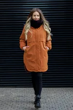 Парка ko-ko-ko Утепленная женская горчично-терракотовая