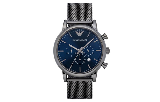 EMPORIO ARMANI Men"s Chronograph Gunmetal Stainless Steel Watch