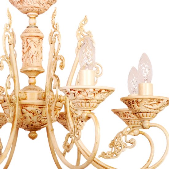 Подвесная люстра La Lampada 50908 (LAMP402/8.17-ROS.CER-SM)