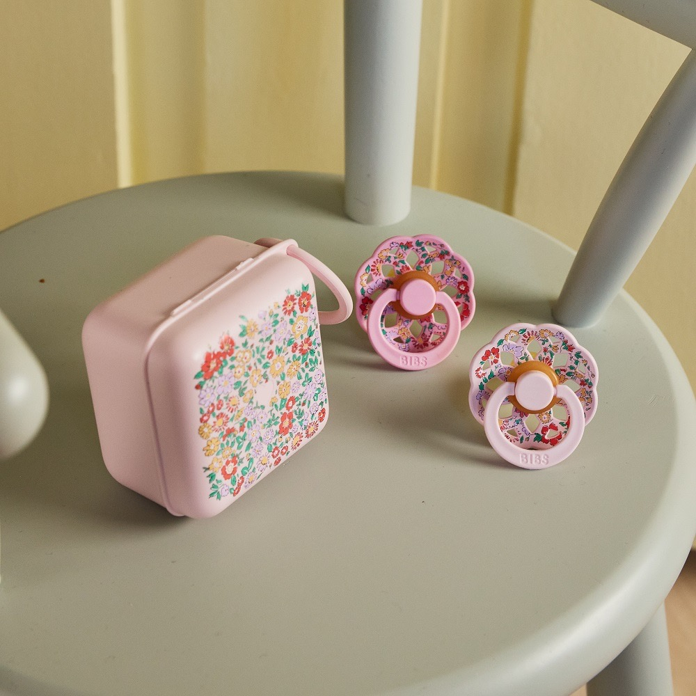 Набор BIBS x Liberty, 2 шт. - Oscar Meadow - Baby Pink/Petal Mix, 0-6 месяцев